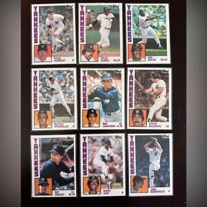 1984 Topps Baseball Cards from Base Set - Yankees x10 (no duplicates)
